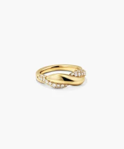 Brioche Pavé Lab Grown Sapphire Ring