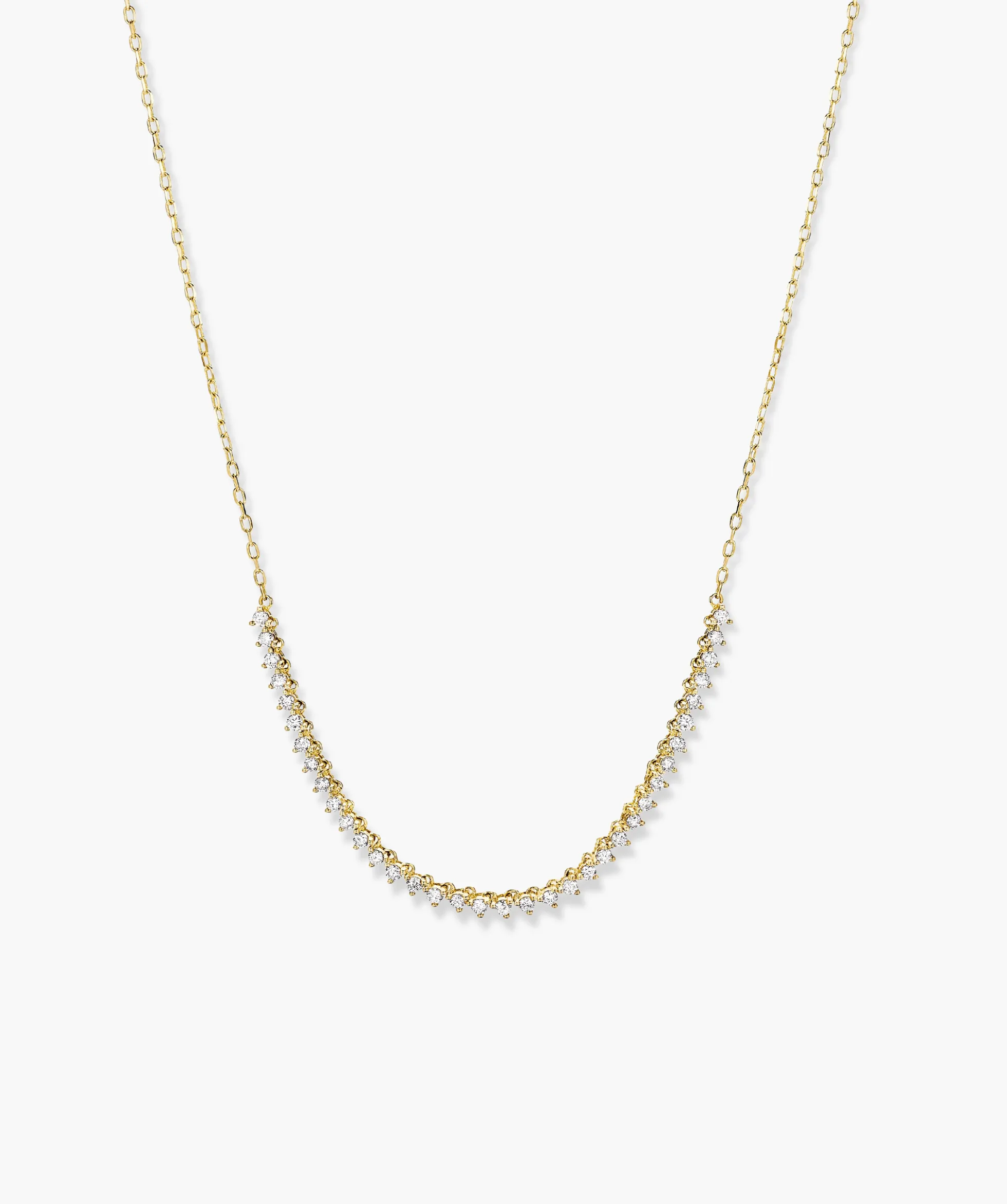 Diamond Half Tennis Necklace