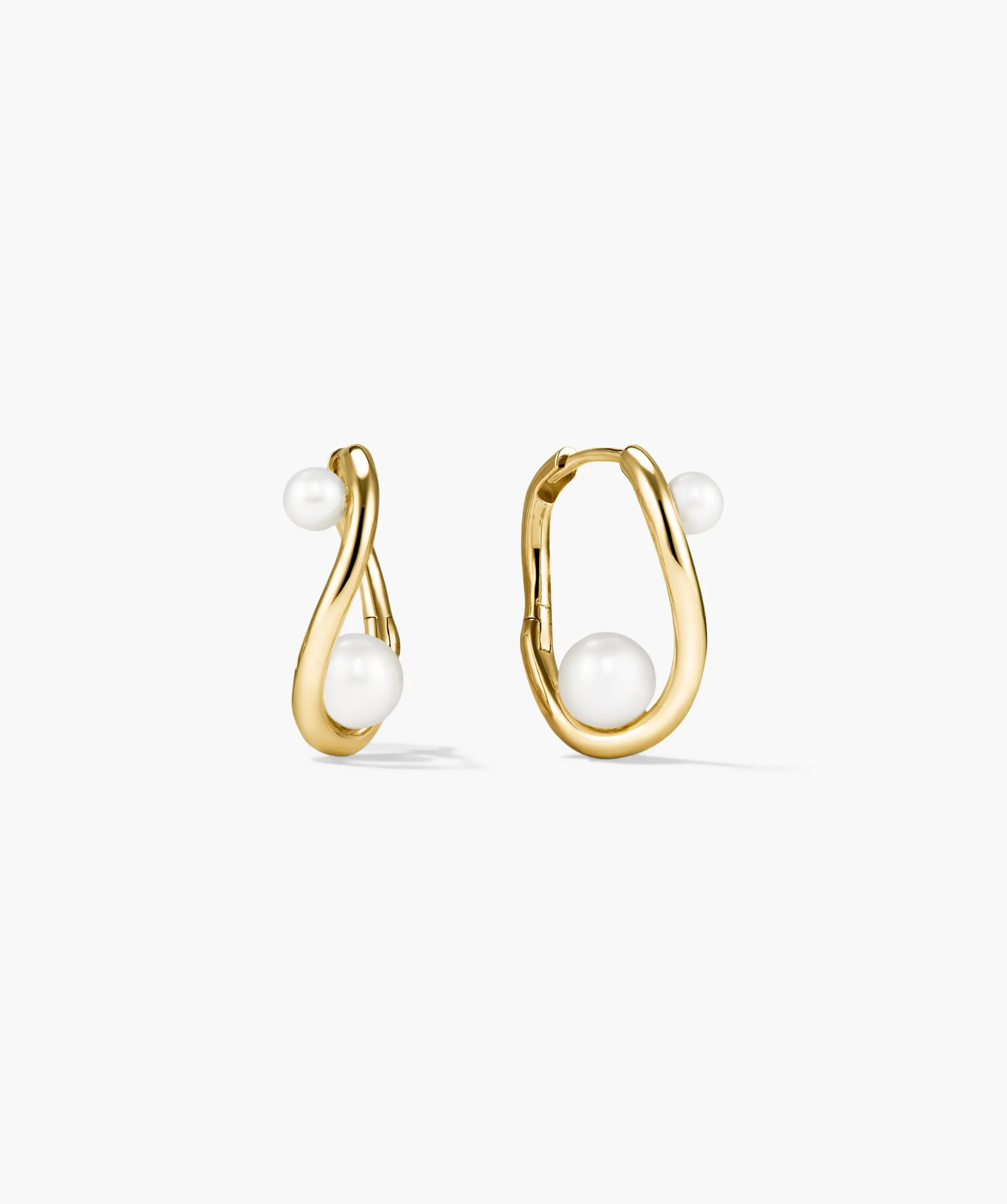 Dôme Figure Pearl Hoops