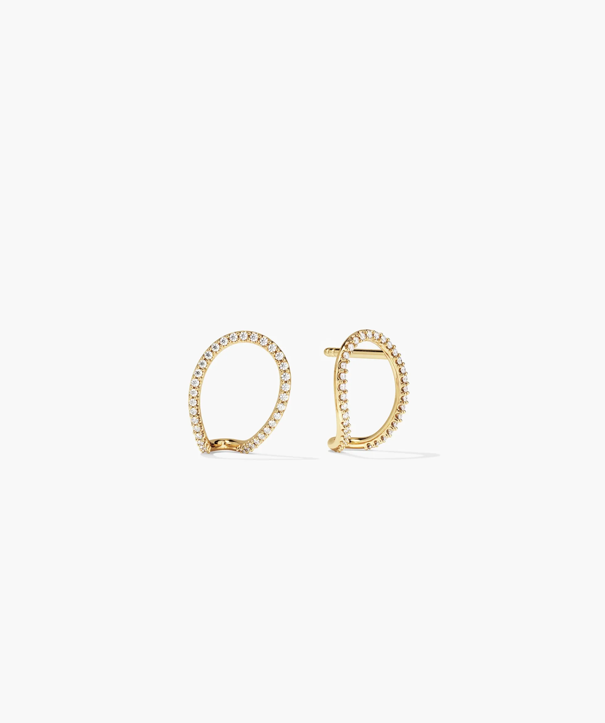 Interconnected Loop Pavé Diamond Studs