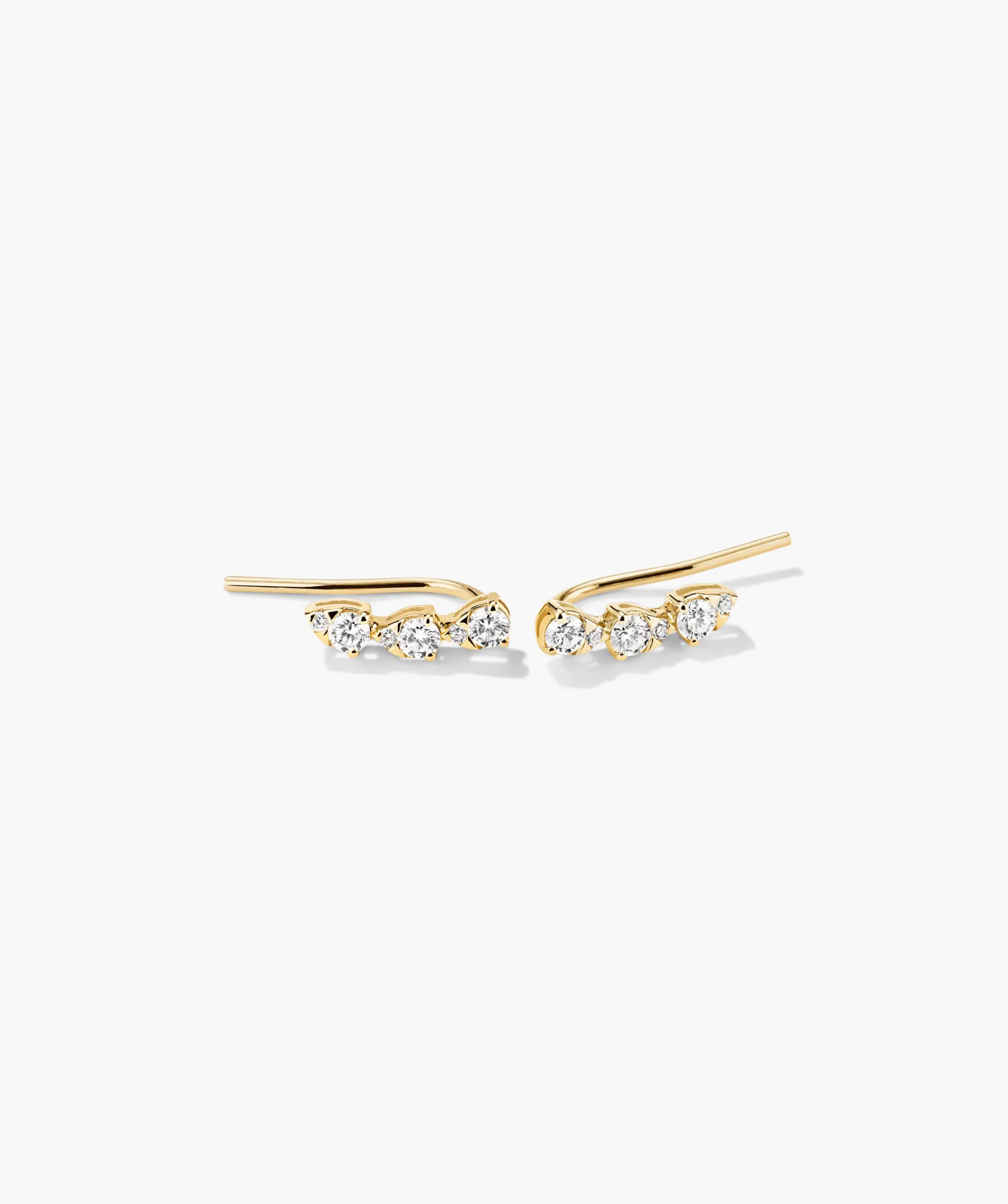 Lab Grown Diamond Pear Climber Studs