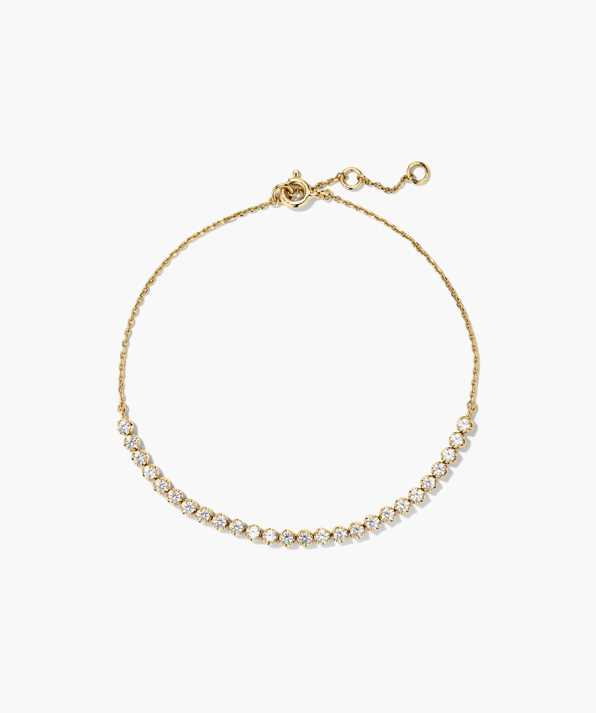 Lab Grown Sapphire Half Tennis Bracelet