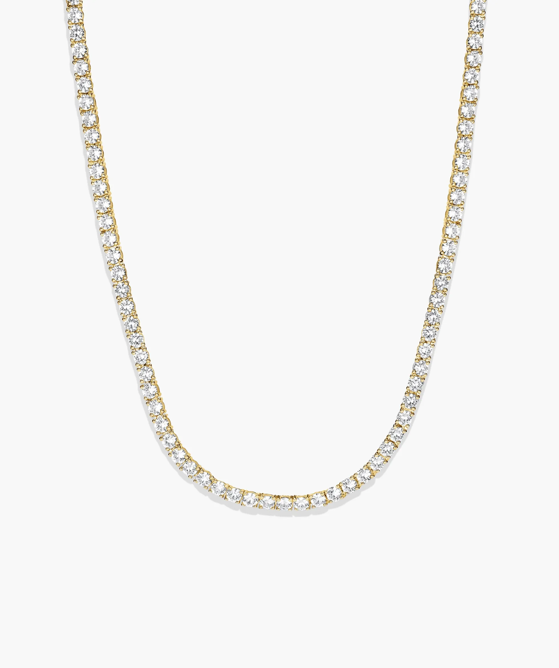 Lab Grown Sapphire Tennis Necklace