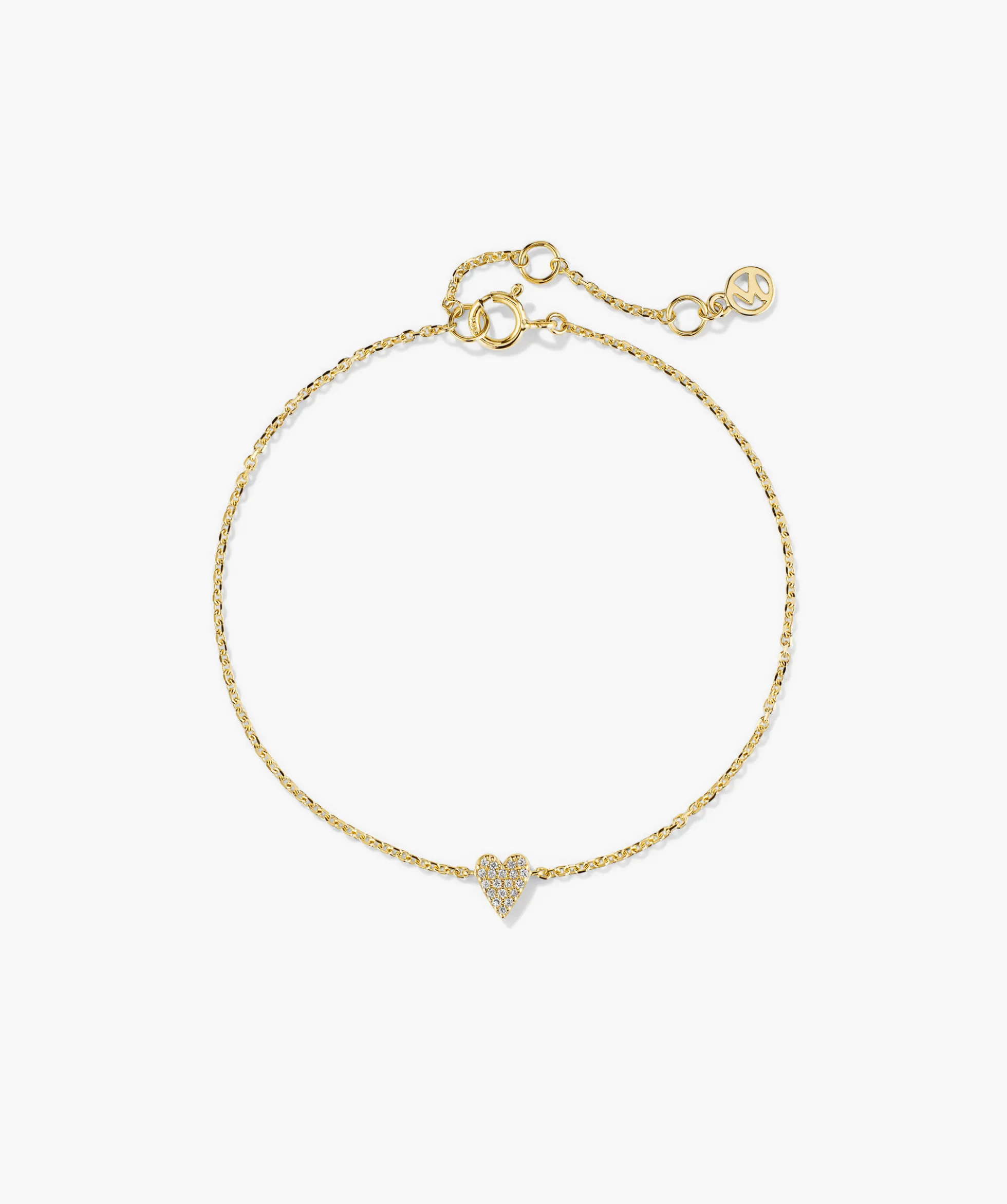 Mini Heart Pavé Diamond Bracelet