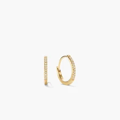 Pavé Diamond Huggie Hoops