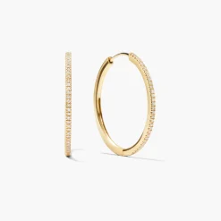 Pavé Diamond Large Hoops