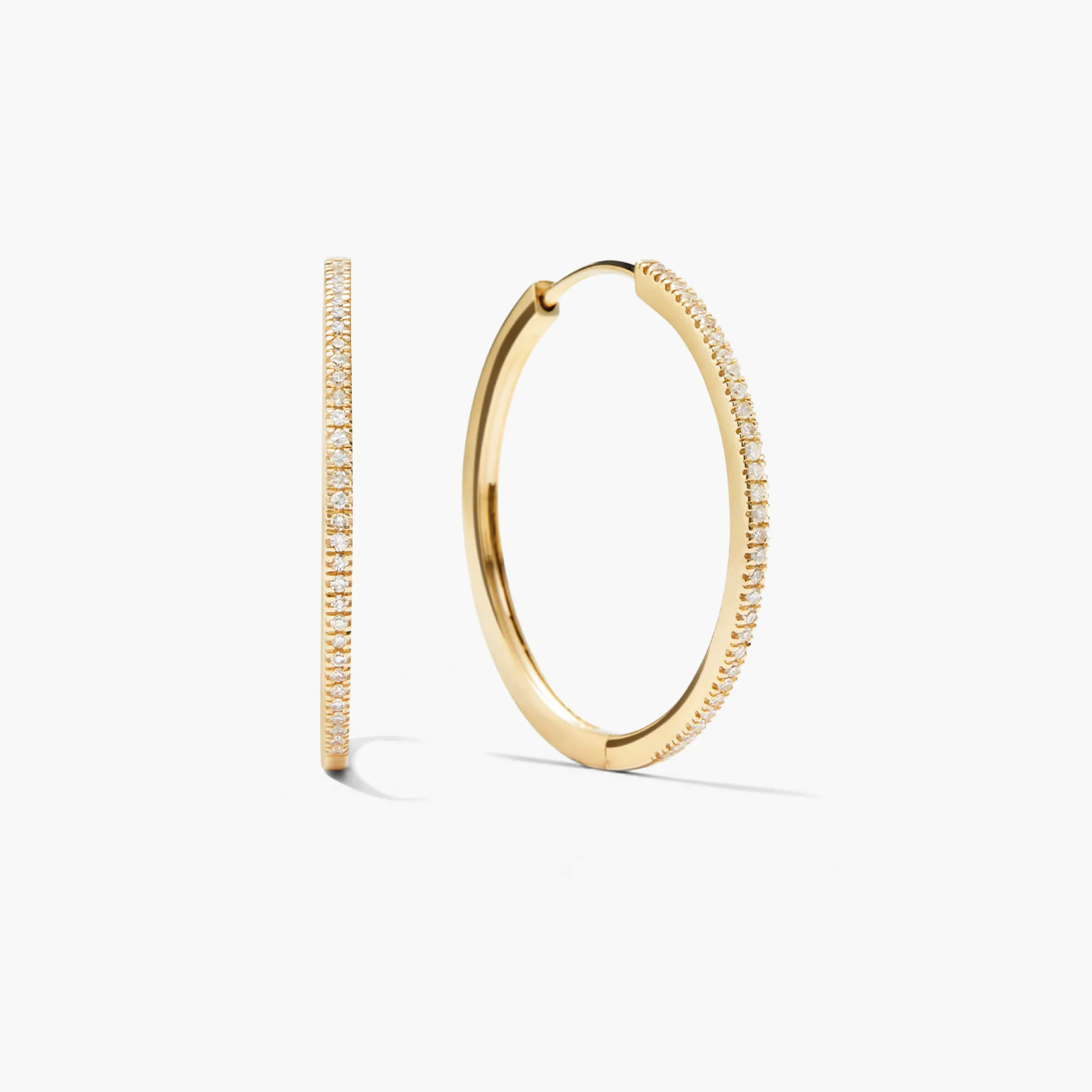 Pavé Diamond Large Hoops