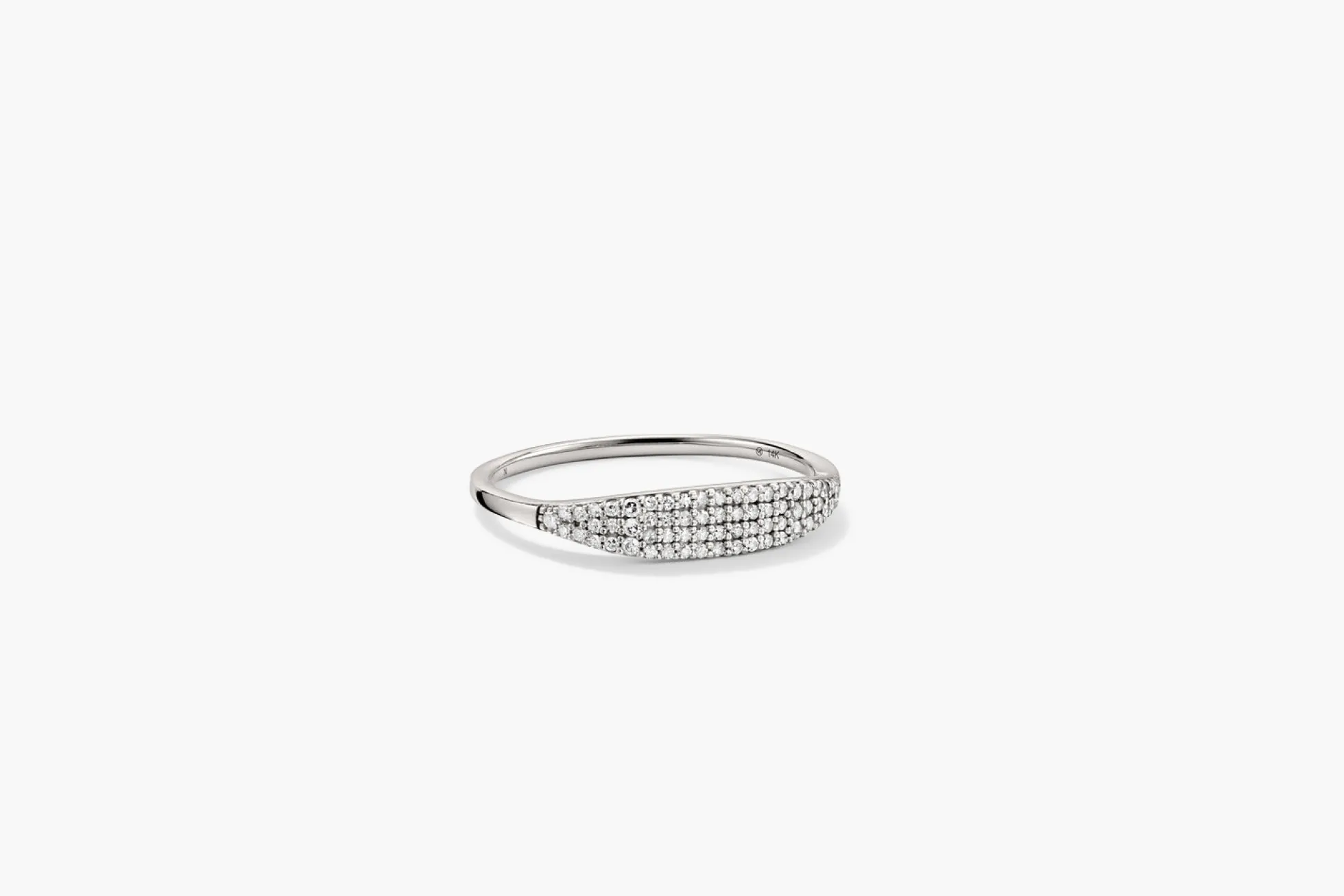 Pavé Diamond Slim Signet