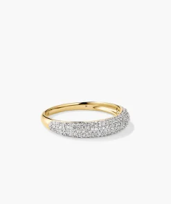 Pavé Diamond Thin Dôme Ring