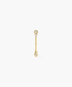 Single Celeste Lab Grown Diamond Chain Stud