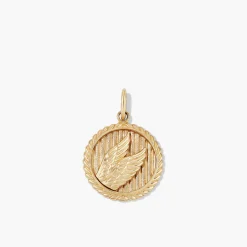 Victory: Winged Coin Charm Pendant