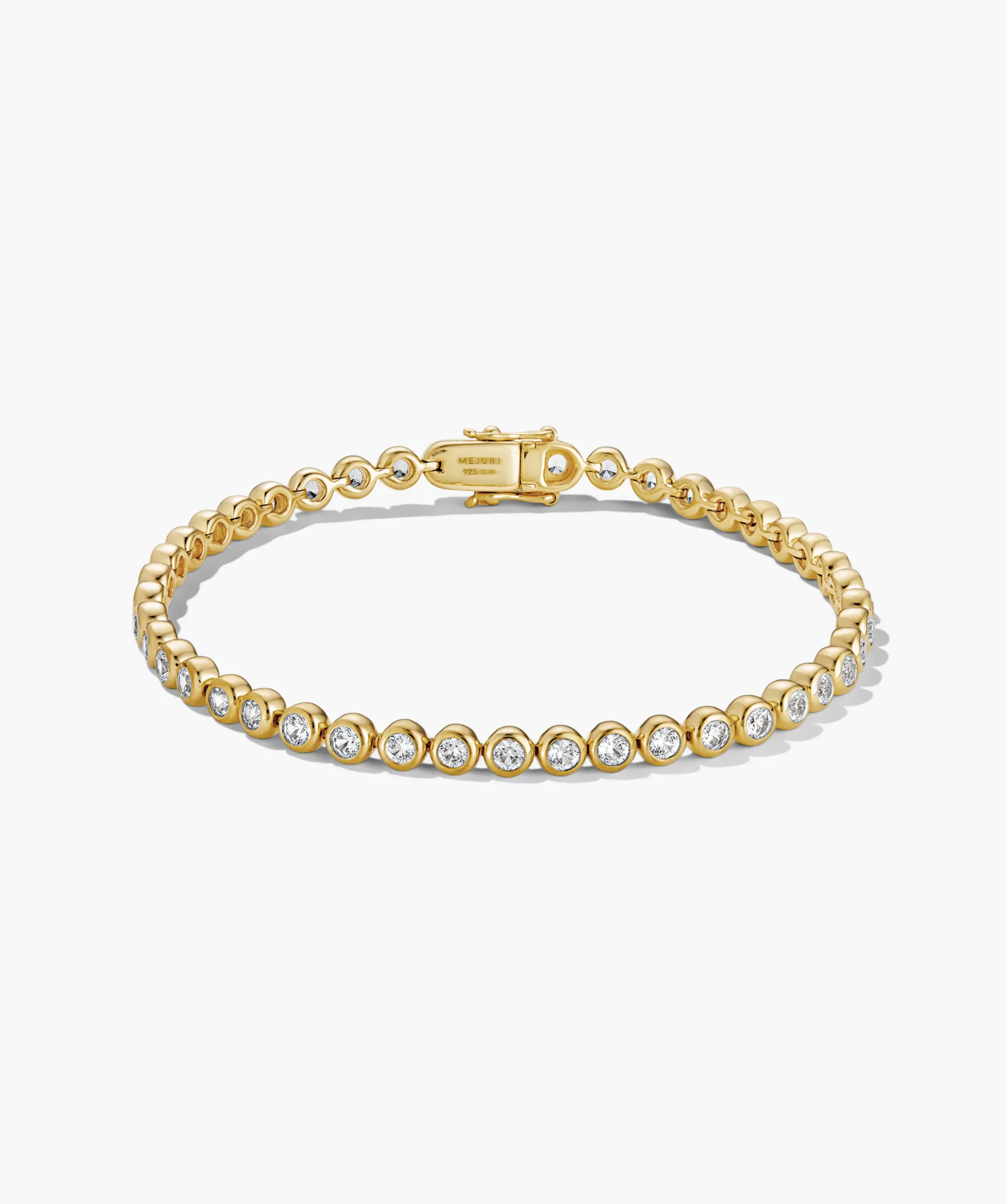 Zadie Bezel Lab Grown Sapphire Tennis Bracelet
